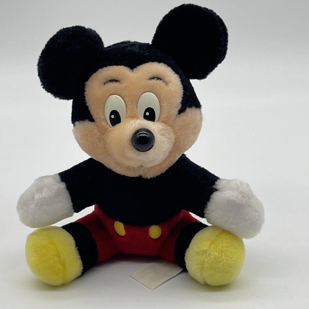 Mickey Mouse Plush Disneyland Walt Disney World Parks Vintage 8" Stuffed